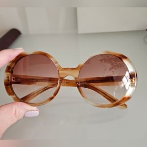Celine Round Sunglasses Orange Havana